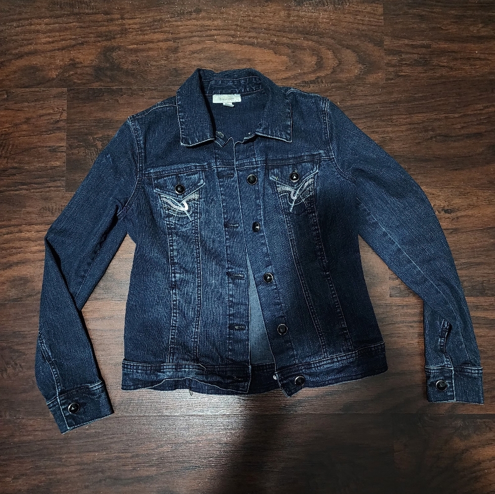 "dressbarn" Dark Blue Jean Jacket
